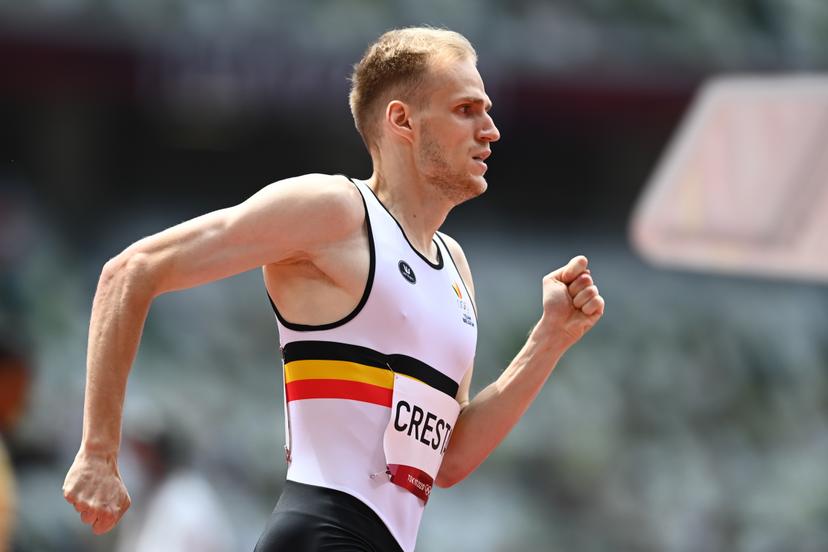 Belgian Eliott Crestan pictured in action during the heats of the men's 800m race at the athletics competition on day 9 of the 'Tokyo 2020 Olympic Games' in Tokyo, Japan on Saturday 31 July 2021. The postponed 2020 Summer Olympics are taking place from 23 July to 8 August 2021. BELGA PHOTO JASPER JACOBS
