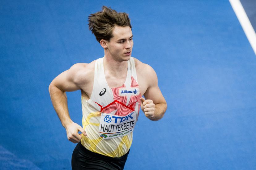 Belgian athlete Jente Hauttekeete pictured in action during the second day of the World Athletics Indoor Championship in Torun, Poland on Saturday 21 March 2026. The championships take place from 20 to 22 March. BELGA PHOTO JASPER JACOBS