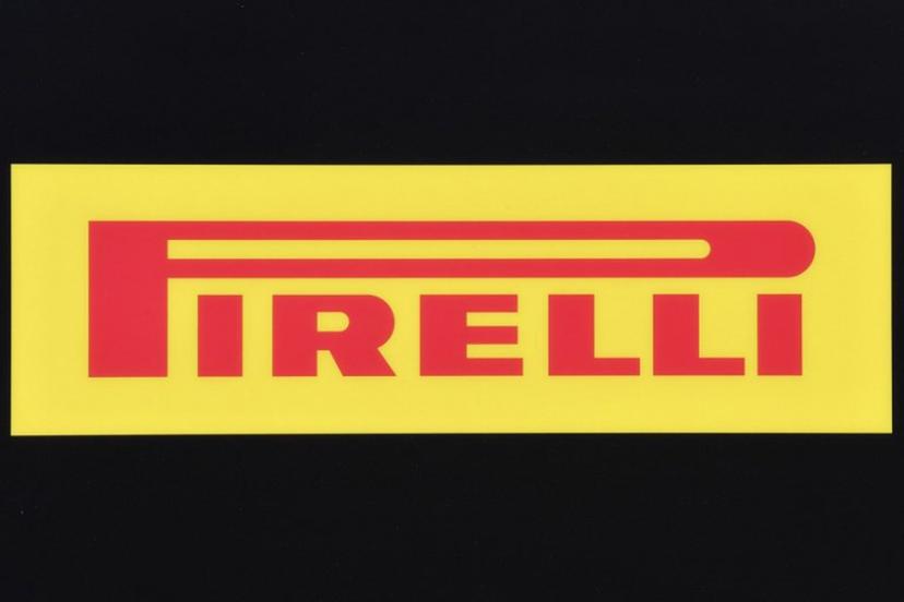 A logo of Pirelli tyre company is pictured at the Bahrain International Circuit in Sakhir on March 1, 2024, ahead of the Bahrain Formula One Grand Prix.  Giuseppe CACACE / AFP