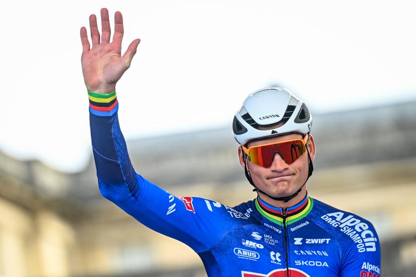 Dutch Mathieu van der Poel of Alpecin-Premier Tech pictured before the men's Paris-Roubaix cycling race, Sunday 12 April 2026, around Roubaix, France. The 123rd edition of Paris-Roubaix cycling races will take on Sunday, with the women riding 143,1 km the men riding 258,3 km on Sunday. BELGA PHOTO JASPER JACOBS
