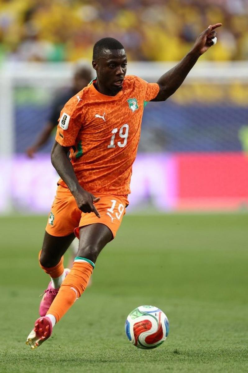 Ivory Coast's forward #19 Nicolas Pepe runs with the ball during the 2026 World Cup Group E football match between Ivory Coast and Ecuador at the Philadelphia Stadium in Philadelphia on June 14, 2026.   CHARLY TRIBALLEAU / AFP