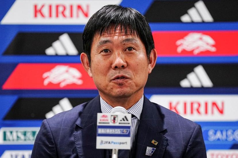 Japan's football head coach Hajime Moriyasu attends a press conference in Tokyo on July 2, 2026.  Yuichi YAMAZAKI / AFP