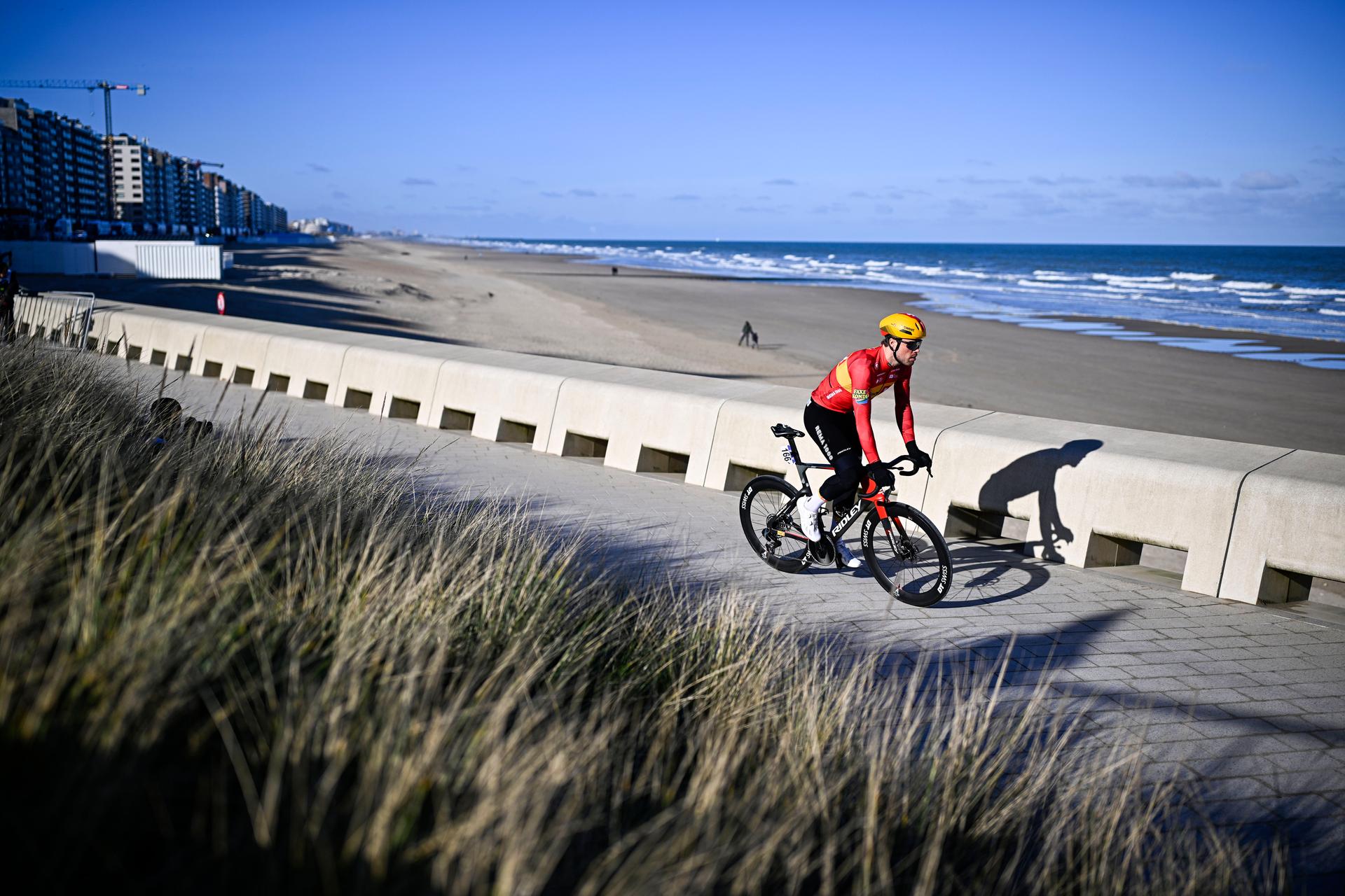 Norwegian Rasmus Tiller of Uno-X Mobility pictured at the start of the men elite 'Middelkerke-Wevelgem - In Flanders Fields' one day cycling race, 240.8 km from Middelkerke to Wevelgem, on Sunday 29 March 2026. BELGA PHOTO JASPER JACOBS