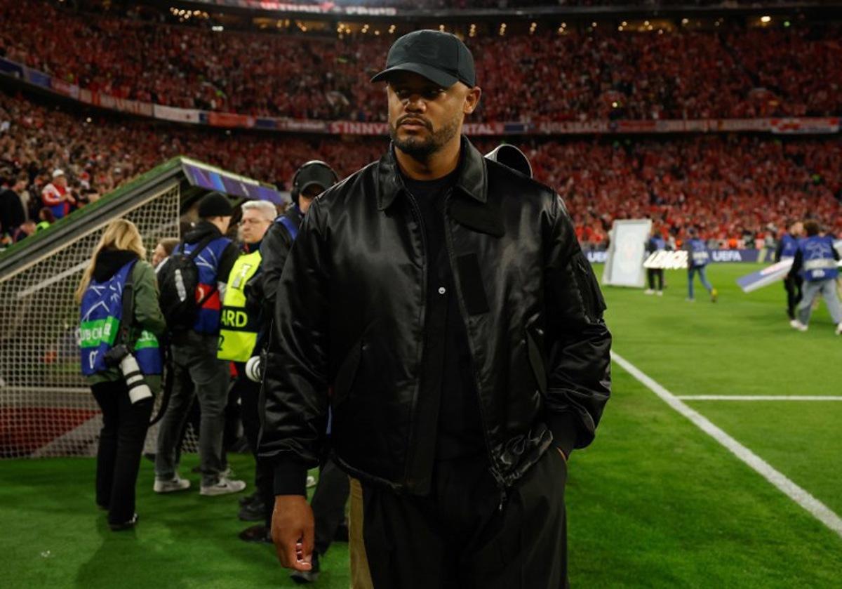 Bayern Munich's Belgian head coach Vincent Kompany arrives for the UEFA Champions League second-leg, semi-final football match between FC Bayern Munich and Paris Saint-Germain (PSG) in Munich, southern Germany on May 6, 2026.  Odd ANDERSEN / AFP