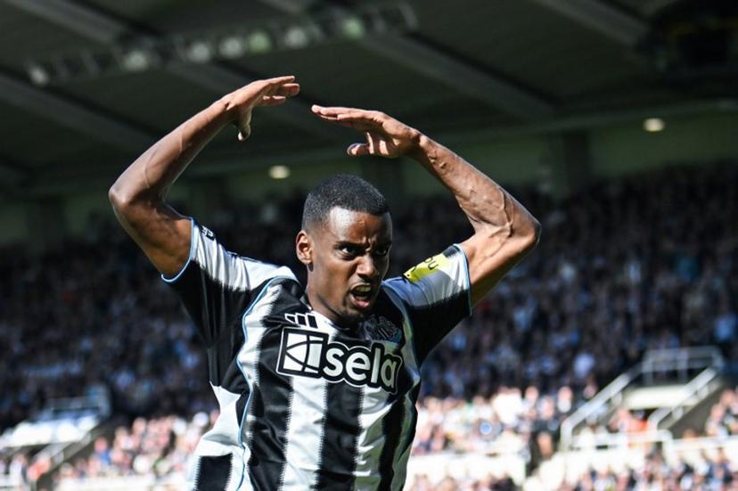 (FILES) Newcastle United's Swedish striker #14 Alexander Isak reacts after a missed chance during the English Premier League football match between Newcastle United and Everton at St James' Park in Newcastle-upon-Tyne, north east England on May 25, 2025. Premier League champions Liverpool have agreed a deal to sign Alexander Isak from Newcastle United for a British record transfer fee, media reports said Monday, September 1. ANDY BUCHANAN / AFP