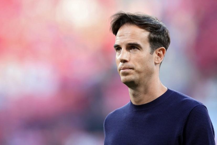 Rayo Vallecano's Spanish coach Inigo Perez looks on prior to the start of the UEFA Conference League final football match between Crystal Palace FC and Rayo Vallecano de Madrid in Leipzig, eastern Germany, on May 27, 2026.    Ronny HARTMANN / AFP