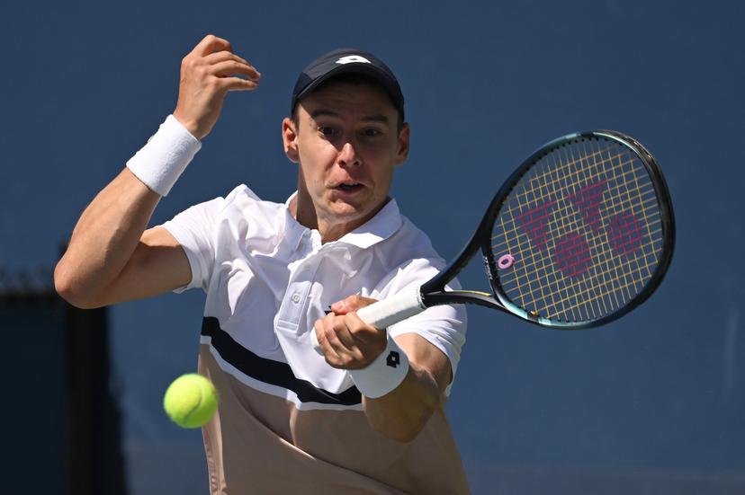 Belgian Kristof Vliegen (black cap) pictured during a tennis match with Uruguayan Behar against Czech-Polish pair Pavlasek-Zielinski, in the first round of the men's doubles of the 2025 US Open Grand Slam tennis tournament in New York City, USA, Saturday 30 August 2025. BELGA PHOTO TONY BEHAR