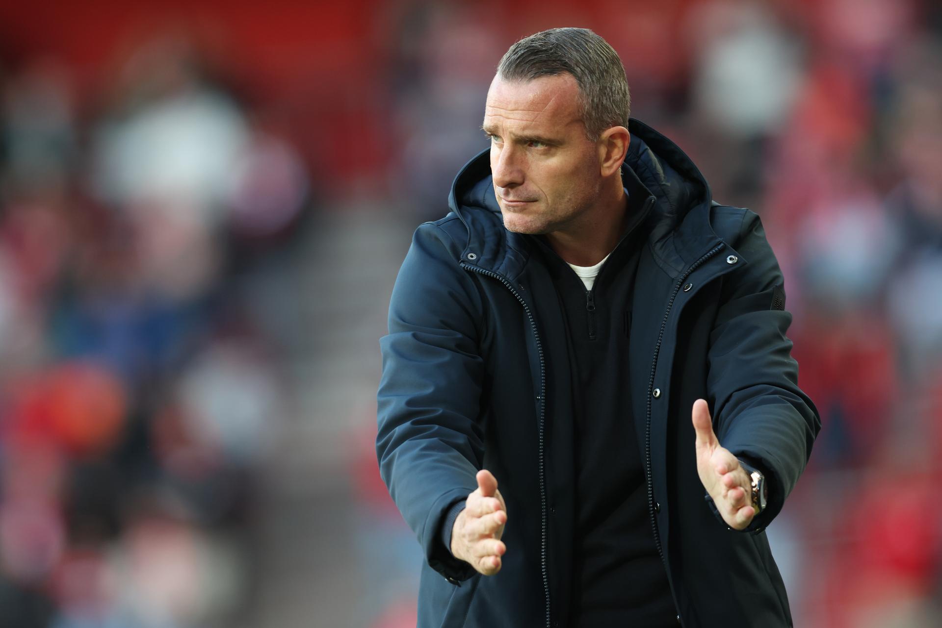 Genk's head coach Nicky Hayen pictured during a soccer match between Standard de Liege and KRC Genk, Saturday 16 May 2026 in Liege, on the eight day of the Europe Play-offs of the 2025-2026 'Jupiler Pro League' first division of the Belgian championship. BELGA PHOTO BRUNO FAHY