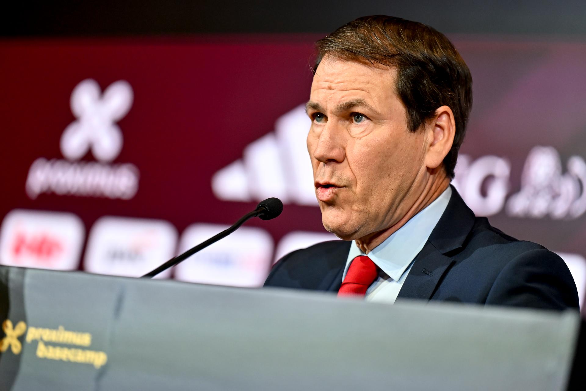 Belgium's head coach Rudi Garcia pictured during a press conference of Belgian national soccer team Red Devils to announce the selection for the 2026 FIFA World Cup, at the Proximus Basecamp in Tubize, on Friday 15 May 2026. The 2026 FIFA World Cup will take place in the United States, Mexico, and Canada from 11/06 to 19/07. BELGA PHOTO EMILE WINDAL