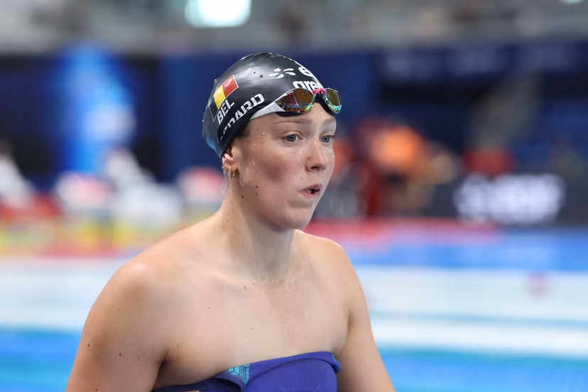 Belgian Florine Gaspard pictured at the heats of the Women's 100m Freestyle, at the European Aquatics Championships in Paris, France on Monday 10 August 2026. BELGA PHOTO VIRGINIE LEFOUR