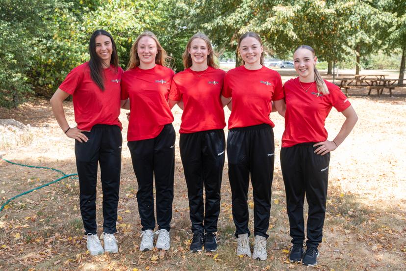 Belgium's female gymnastics team poses for the photographer at a press conference of Gymfed to announce the Belgian delegation for the European Artistic Gymnastics Championships in Zagreb (13¿23 August), Wednesday 5th of August 2026, in Gent. BELGA PHOTO JONAS ROOSENS