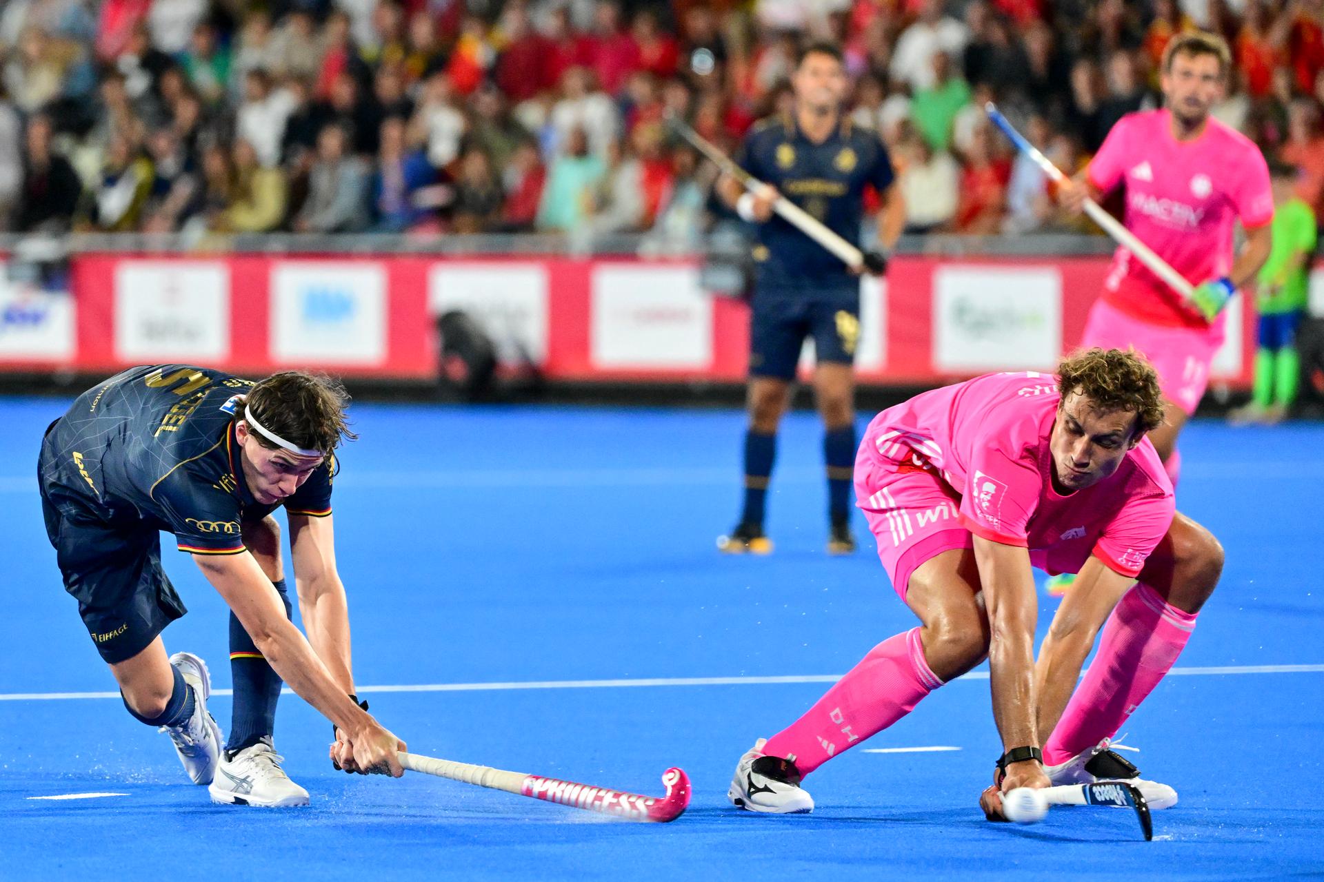 Belgium's Arno Van Dessel a hockey game between Belgian Lions and Germany, the second (out of three) matches during the group stage of the men's 2026 Hockey World Cup, Monday 17 August 2026 in Wavre. The 2026 edition of the Hockey World Cup takes place in Belgium and The Netherlands from August 15 to August 30. BELGA PHOTO DIRK WAEM