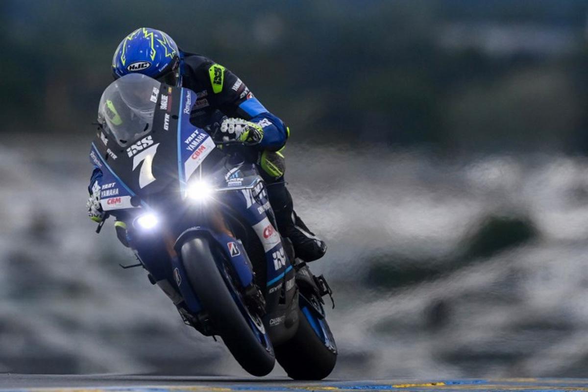Yart Yamaha Formula EWC Czech rider N°7 Karel Hanika competes during the 48th Le Mans 24-hours endurance moto race, in Le Mans, northwestern France, on April 20, 2025. JEAN-FRANCOIS MONIER / AFP