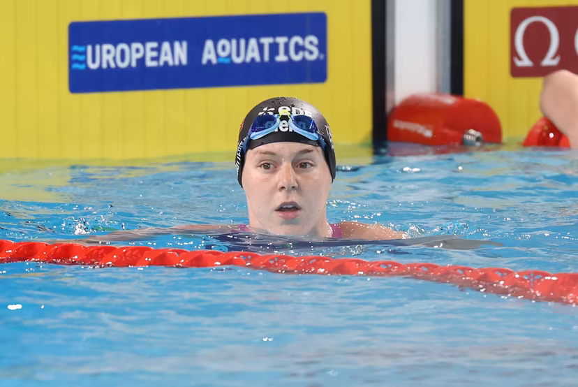the heats of the 50m women butterfly event at the European Aquatics Championships in Paris, France on Tuesday 11 August 2026. BELGA PHOTO VIRGINIE LEFOUR