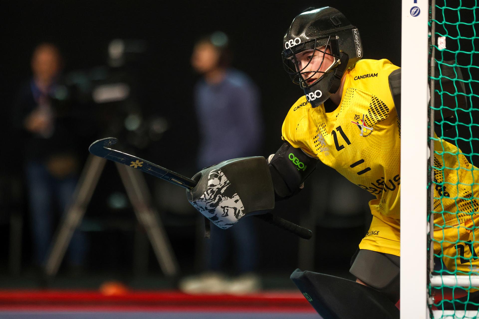 World Indoor Hockey Championship match between Belgium and USA in the Zatika hall on February 08. 2025 in Porec, Croatia. DEJONGHE Viviane Photo: Srecko Niketic/PIXSELL BENELUX ONLY