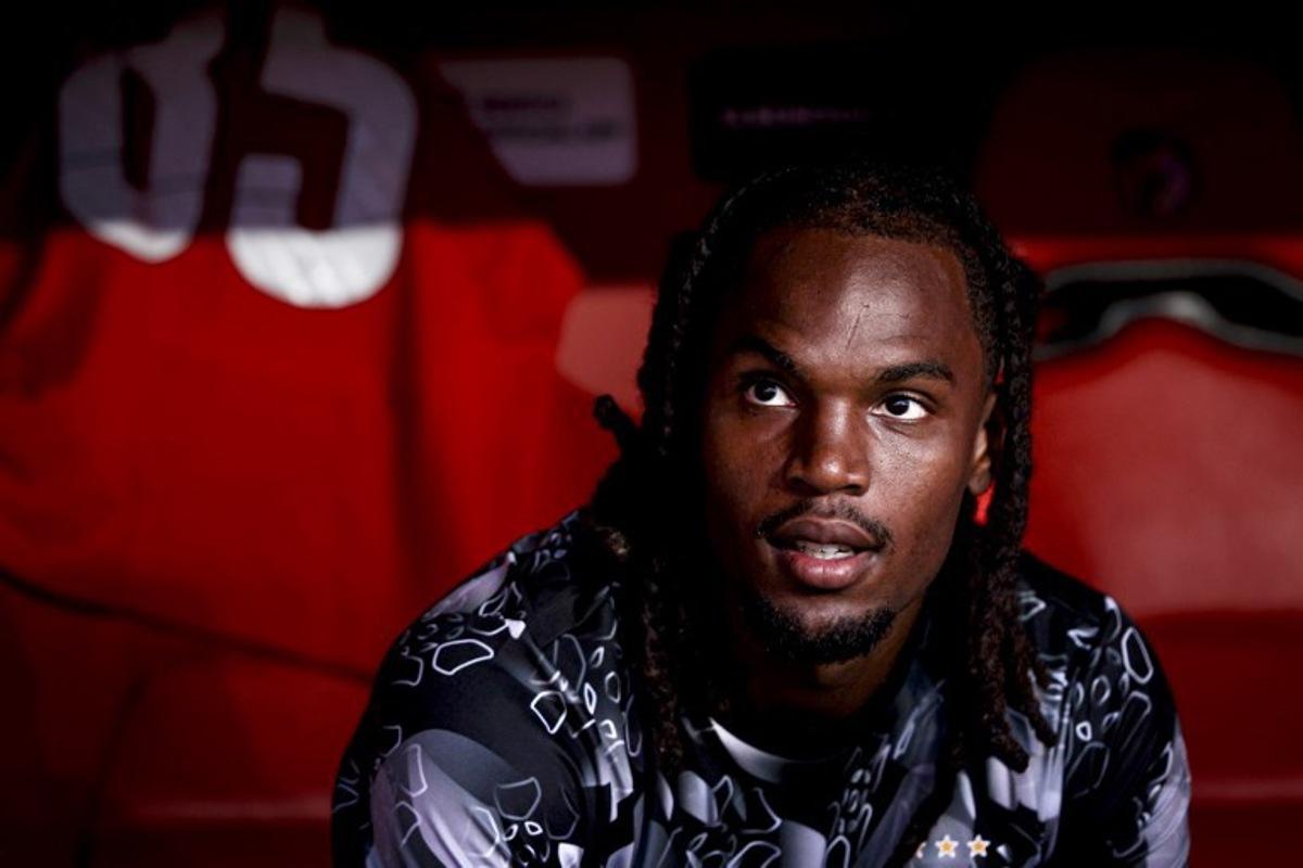 Benfica's Portuguese midfielder Renato Sanches #85 is pictured before the Portuguese league football match between SL Benfica and Casa Pia AC at the Luz stadium in Lisbon on August 17, 2024. FILIPE AMORIM / AFP