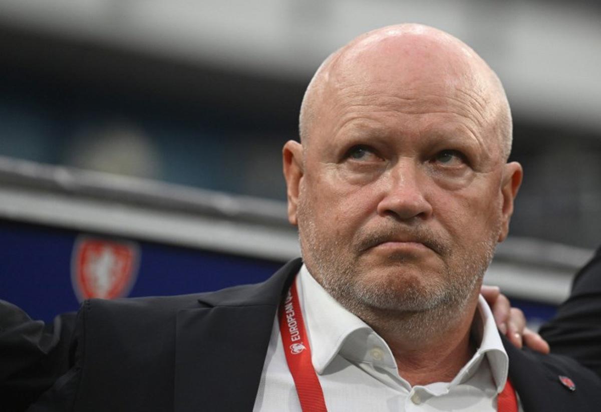 Czech Republic's head coach Ivan Hasek is pictured prior to the 2026 FIFA World Cup Qualifying Group L football match between between Czech Republic and Montenegro in Plzen on June 6, 2025. Michal Cizek / AFP