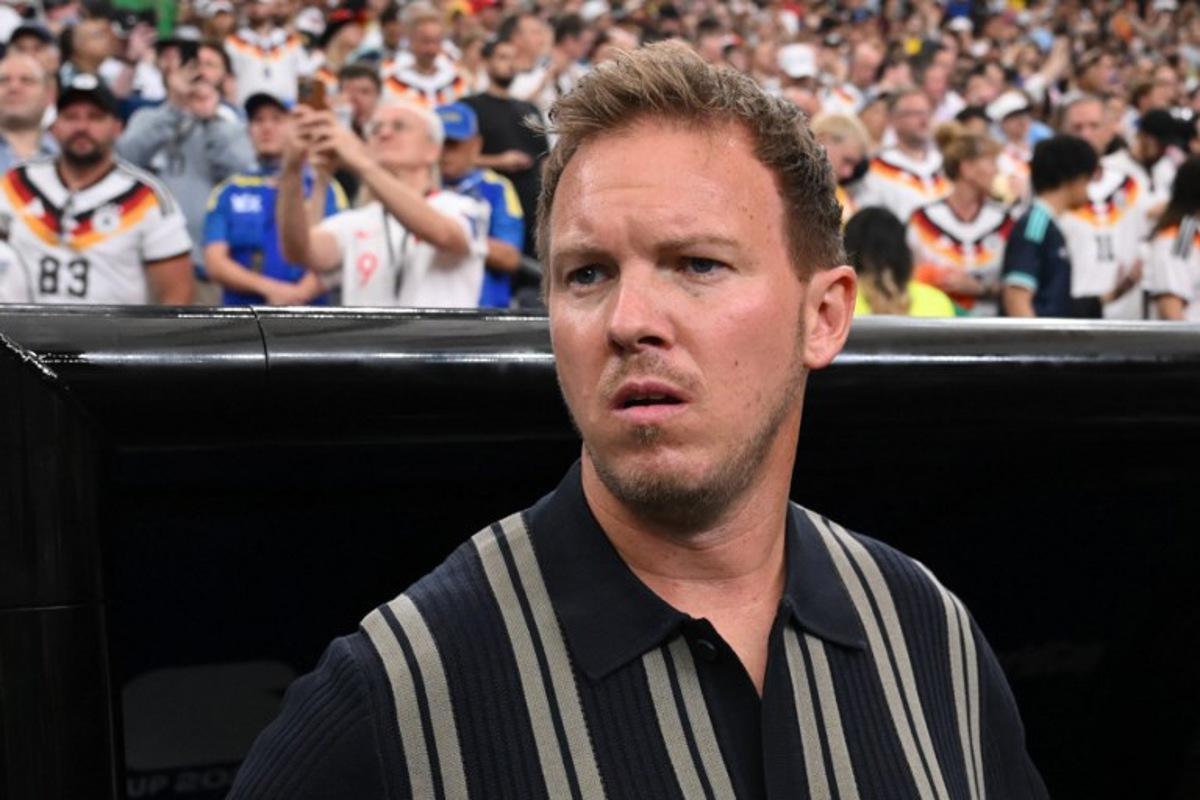 Germany's coach Julian Nagelsmann is seen ahead of the 2026 World Cup Group E football match between Germany and Curacao at the Houston Stadium in Houston on June 14, 2026. Paul ELLIS / AFP