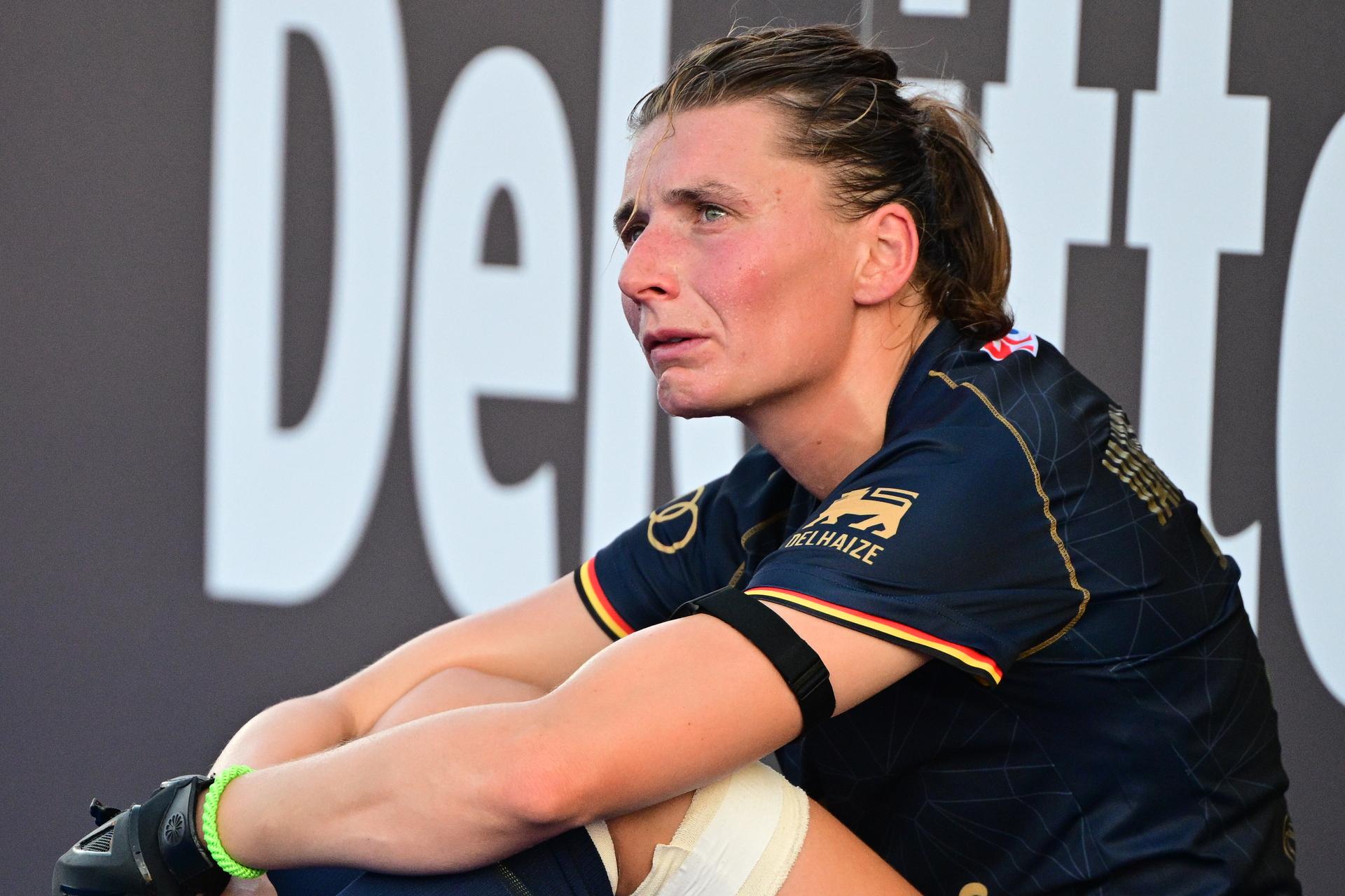 Belgium's Stephanie Vanden Borre pictured during a field hockey game between Belgian national team Red Panthers and Netherlands, at the women's 2026 Hockey World Cup, on Thursday 27 August 2026 in Amsterdam. The 2026 edition of the Hockey World Cup takes place in Belgium and The Netherlands from August 15 to August 30. BELGA PHOTO DIRK WAEM