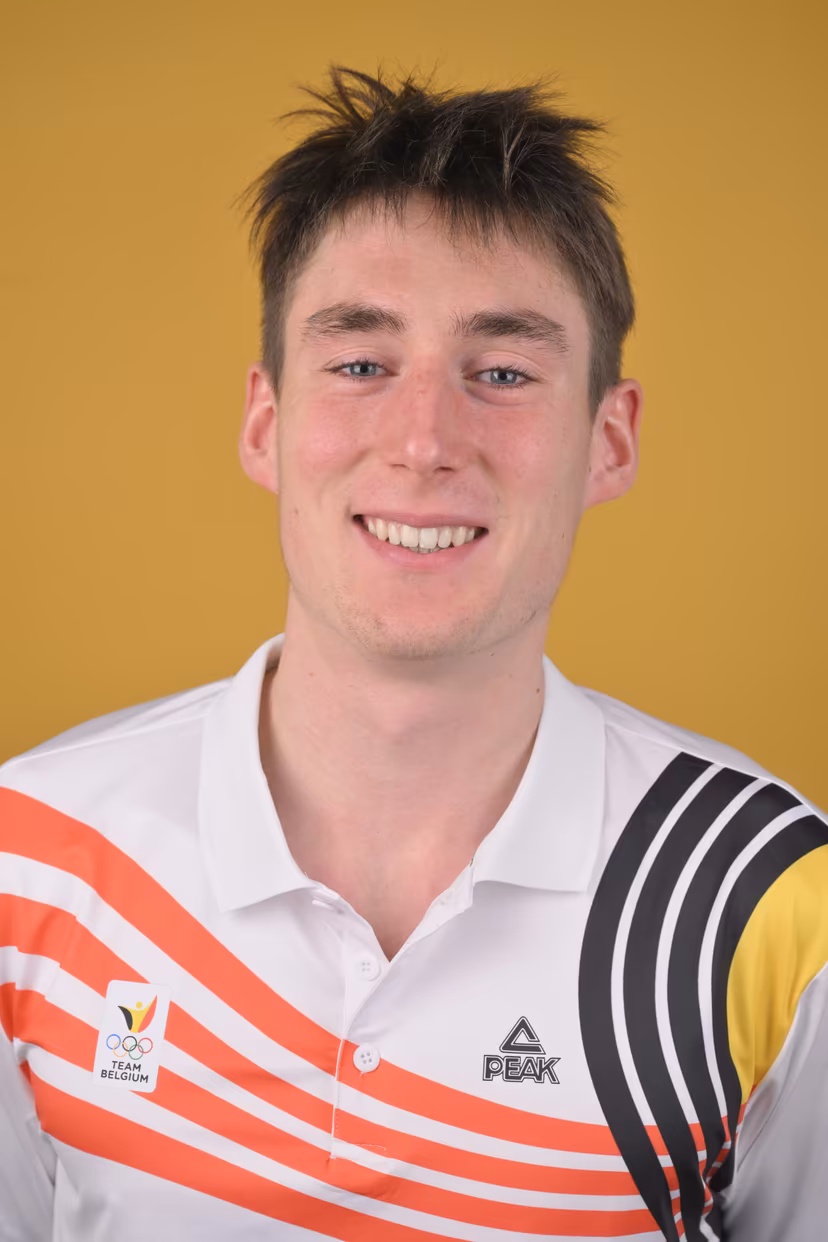 Belgian athlete Aaron Andries poses for the photographer during the annual stage of Team Belgium (13-20/11), in Belek, Turkey, Friday 15 November 2024, BELGA PHOTO ERIC LALMAND