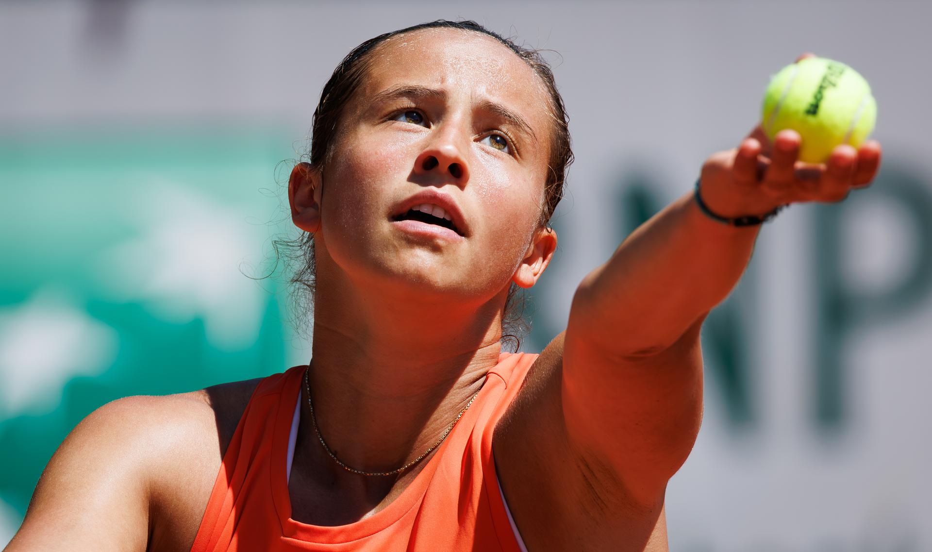 Belgian Hanne Vandewinkel pictured in action during the afternoon training session at the Roland Garros French Open tennis tournament, in Paris, France, Friday 22 May 2026. This year's tournament takes place from 24 May to 07 June. BELGA PHOTO BENOIT DOPPAGNE