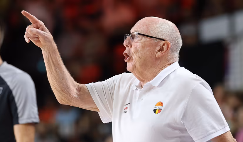 Belgium's head coach Mike Thibault gestures during a friendly basketball international game between Belgian Cats and Japan, in Oostende, on Friday 28 August 2026. BELGA PHOTO VIRGINIE LEFOUR