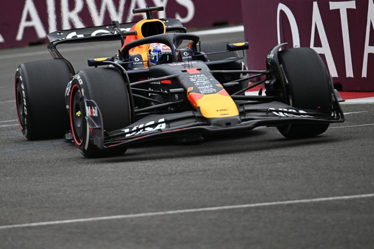 Red Bull Racing's Dutch driver Max Verstappen competes during the Formula One Azerbaijan Grand Prix at the Baku City Circuit in Baku on September 21, 2025. Ozan KOSE / AFP
