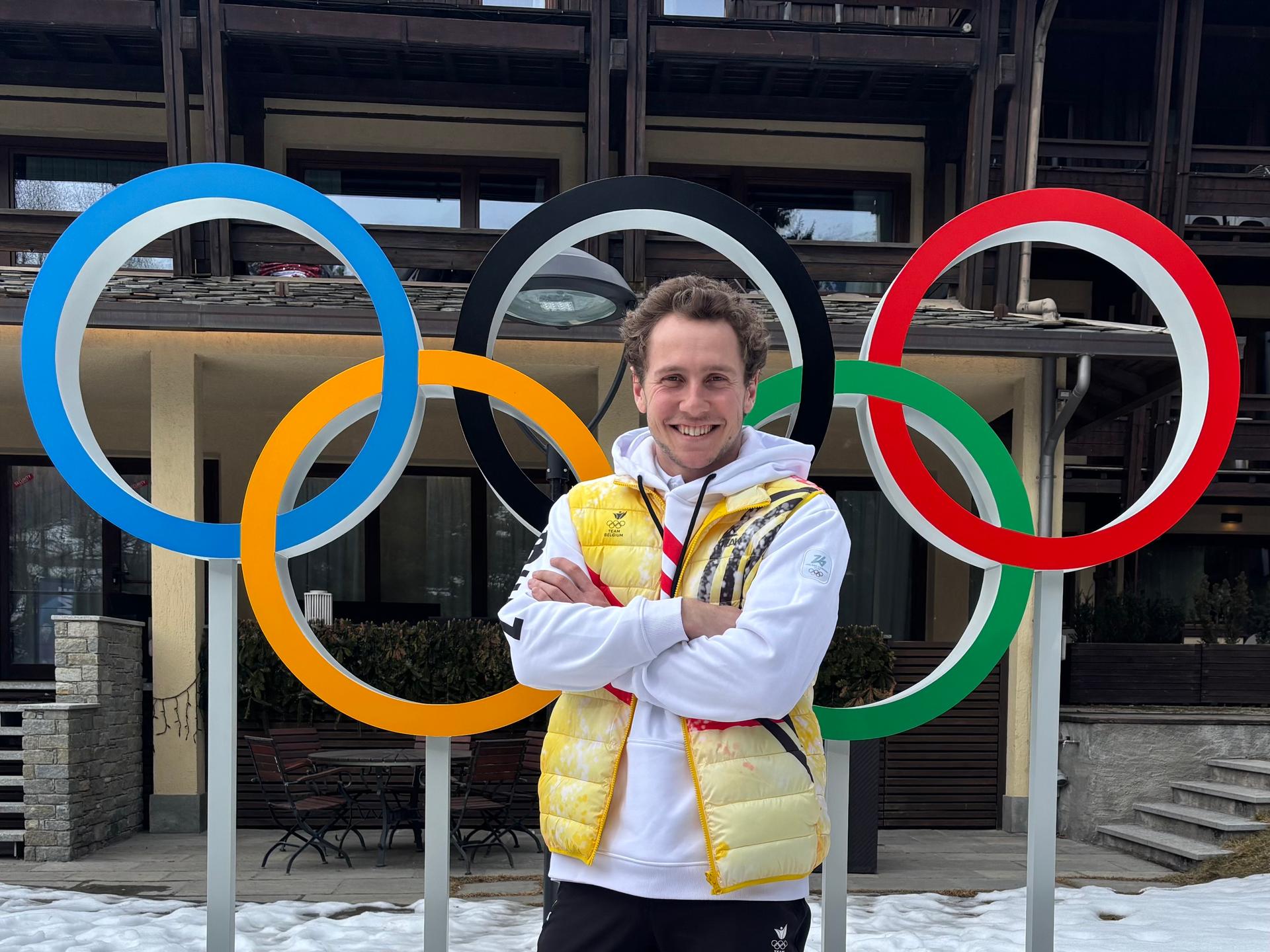 ATTENTION EDITORS - HANDOUT PICTURES - EDITORIAL USE ONLY - MANDATORY CREDIT BOIC-COIB - Handout pictures released on Thursday 12 February 2026, by the Belgian International and Olympic Committee shows Belgian skier Sam Maes posing for portrait in Bormio, at the Milano Cortina 2026 Olympic Winter Games. *** Belga and Belga Editorial Board decline all responsibility regarding the content of this picture. *** PHOTO MELINEE DE VARTAVAN - HAND OUT BOIC-COIB