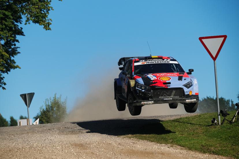ATTENTION EDITORS - HAND OUT PICTURES - EDITORIAL USE ONLY - MANDATORY CREDIT 'Hyuandai Motor Sports' This handout picture, distributed by Eric Dupain, shows Belgian Thierry Neuville and co-driver Martijn Wydaeghe during the WRC Estonia Rally 2026. PHOTO HANDOUT HYUNDAI MOTOR SPORTS *** Belga and Belga Editorial Board decline all responsibility regarding the content of this picture. ***