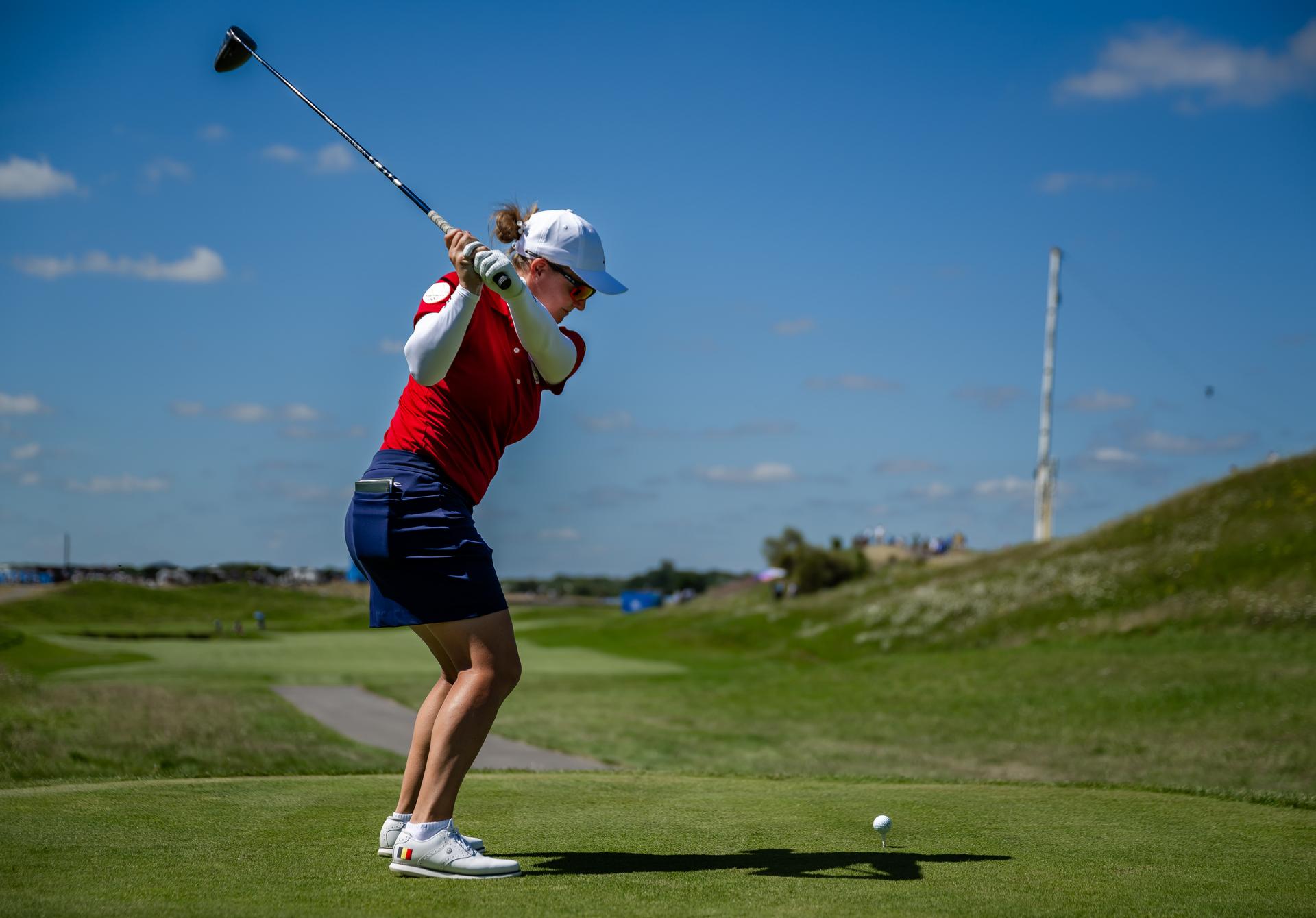 240810 Manon De Roey of Belgium during the final round of the women's individual stroke play golf during day 15 of the Paris 2024 Olympic Games on August 10, 2024 in Paris. Photo: Petter Arvidson / BILDBYRÅN / kod PA / PA0868 golf olympic games olympics os ol olympiska spel olympiske leker paris 2024 paris-os paris-ol bbeng dam grappa33 BELGIUM ONLY