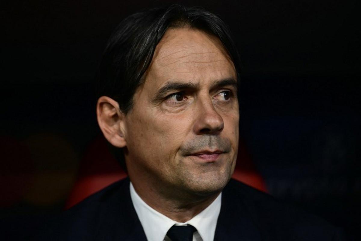 Inter Milan's Italian head coach Simone Inzaghi gestures before the UEFA Champions League final football match between Paris Saint-Germain (PSG) and Inter Milan in Munich, southern Germany on May 31, 2025. Marco BERTORELLO / AFP