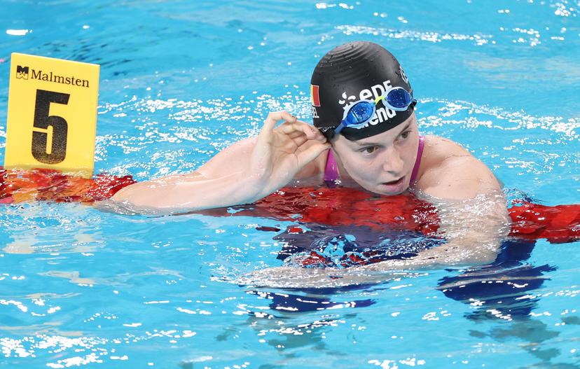 Belgian athlete Roos Vanotterdijk pictured during the heats of the Women's 200m medley race at the European Aquatics Championships in Paris, France on Friday 14 August 2026. BELGA PHOTO VIRGINIE LEFOUR