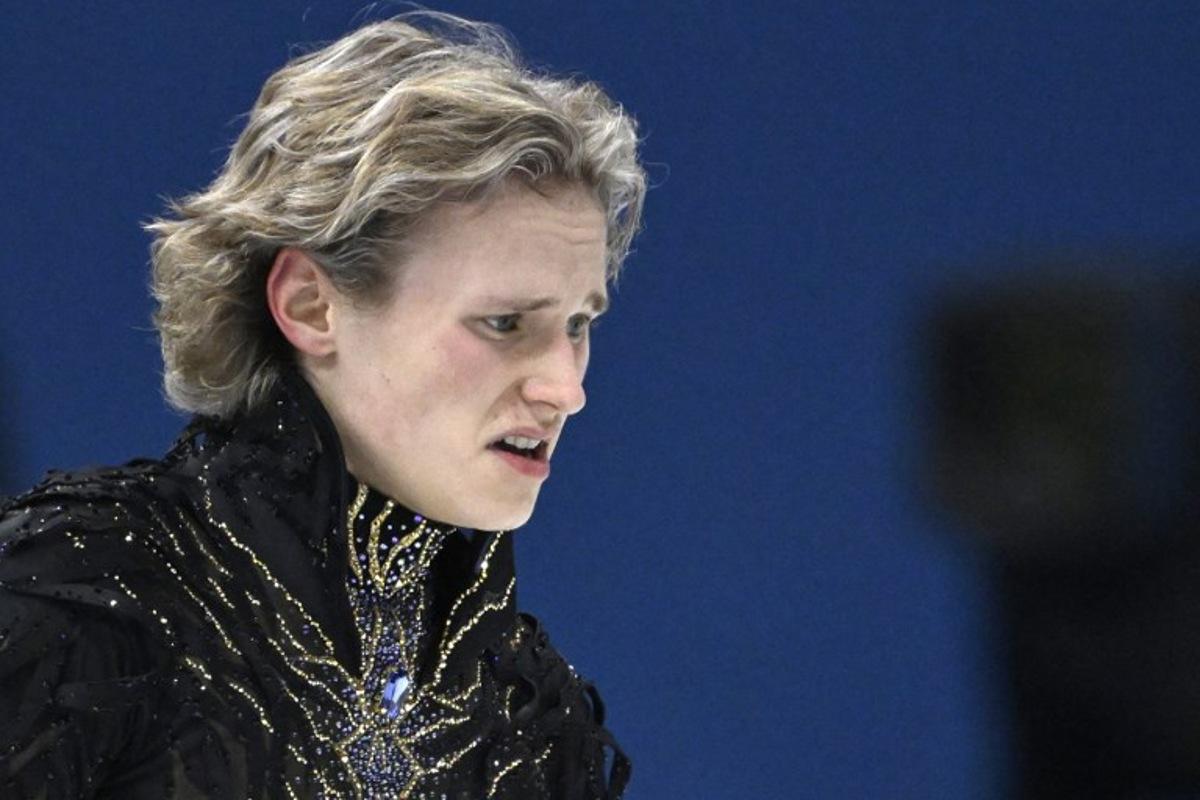 USA's Ilia Malinin reacts after competing in the figure skating men's singles free skating final during the Milano Cortina 2026 Winter Olympic Games at Milano Ice Skating Arena in Milan on February 13, 2026. WANG Zhao / AFP