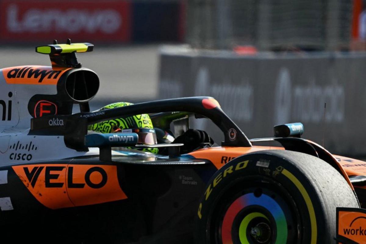 McLaren's British driver Lando Norris races in the lead during the Mexico City Formula One Grand Prix at the Hermanos Rodriguez racetrack in Mexico City on October 26, 2025. Yuri CORTEZ / AFP