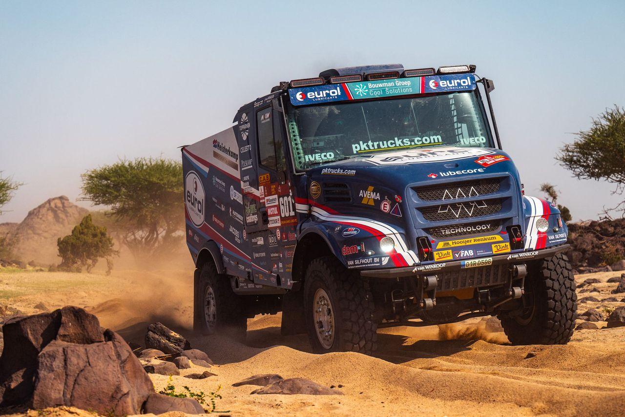 ATTENTION EDITORS - HAND OUT PICTURES - EDITORIAL USE ONLY - MANDATORY CREDIT: Eurol Rallysport Hand out picture released by Eric Dupain shows Mitchel Van Den Brink, Bart Van Heun and Jarno Van De Pol during stage 1 of the 2026 Dakar rally race in AlUla, Saoudi Arabia on Sunday 04 January 2026. *** Belga and Belga Editorial Board decline all responsibility regarding the content of this picture. *** BELGA PHOTO HAND OUT EUROL RALLYSPORT