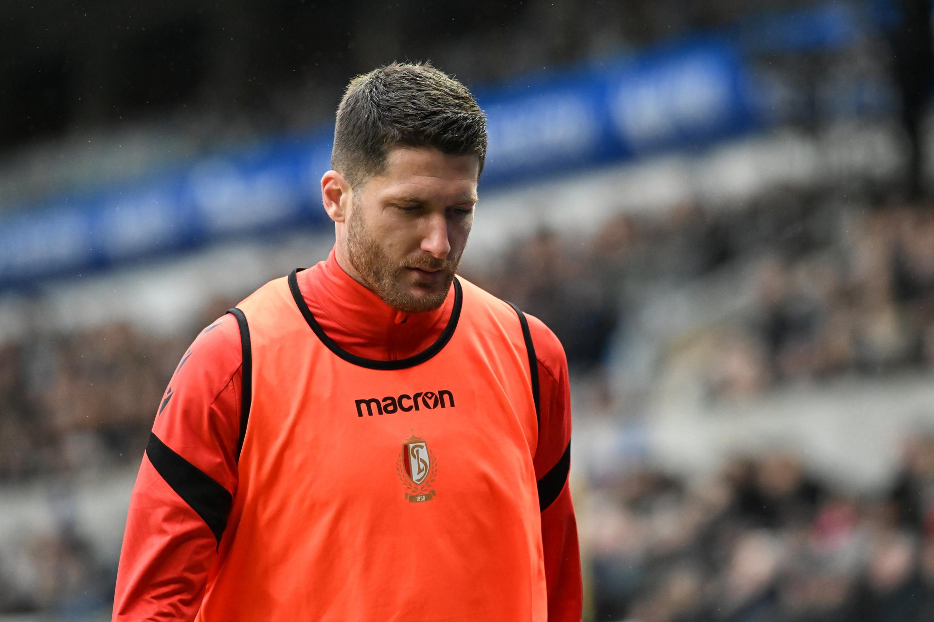 Standard's Thomas Henry pictured during a soccer match between KRC Genk and Standard de Liege, Sunday 22 February 2026 in Genk, a game of day 26 of the 2025-2026 'Jupiler Pro League' first division of the Belgian championship. BELGA PHOTO JILL DELSAUX