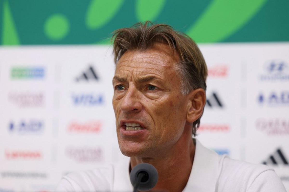 Tunisia's French head coach Herve Renard gives an MD-1 press conference at the Monterrey Stadium in Guadalupe, Mexico on June 19, 2026, on the eve of the 2026 World Cup Group F football match between Tunisia and Japan. Julio Cesar AGUILAR / AFP