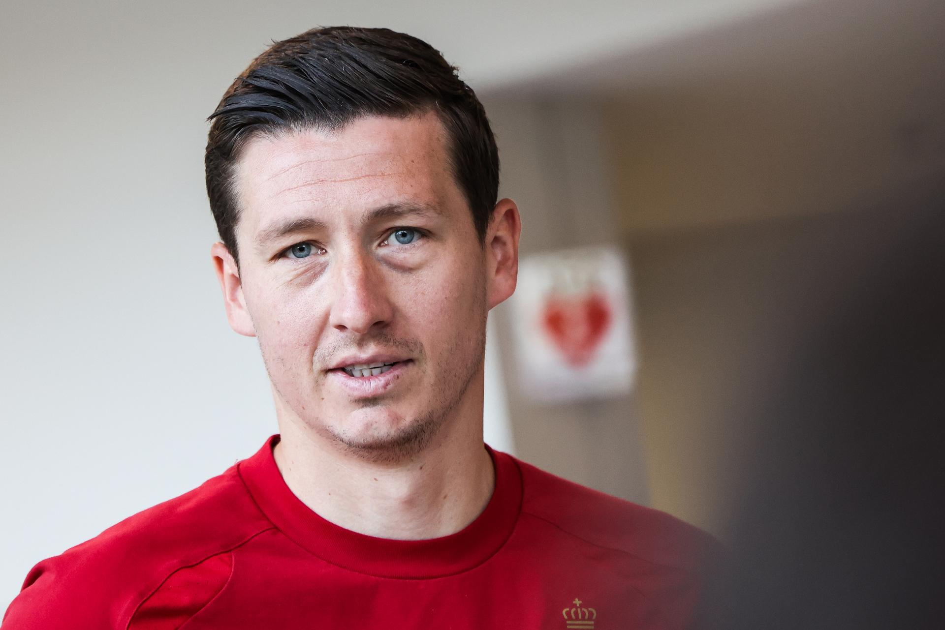 Belgium's Hans Vanaken pictured during a press conference of Belgian national soccer team Red Devils at the Longacres sport complex in Seattle, on Wednesday 24 June 2026. The Red Devils prepare for their third game in the group stage of the 2026 FIFA World Cup. BELGA PHOTO BRUNO FAHY