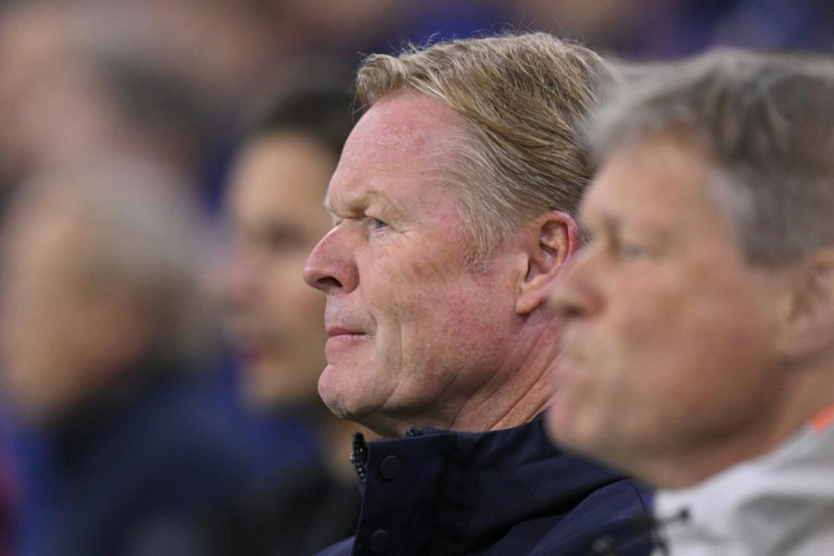 Netherlands' coach Ronald Koeman looks on before the start of the friendly football match between the Netherlands and Norway at the Johan Cruijff Arena in Amsterdam on March 27, 2026. JOHN THYS / AFP