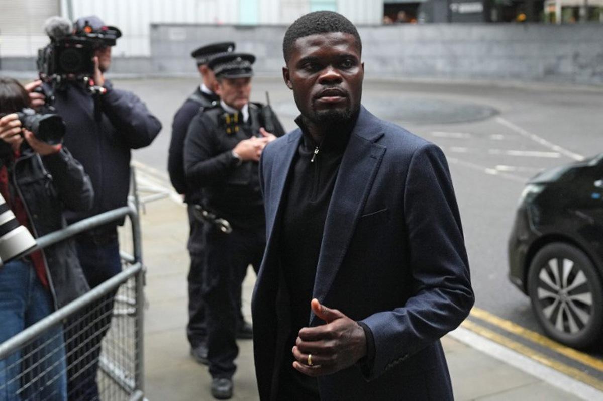 Former Arsenal Ghanaian footballer Thomas Partey arrives at Southwark Crown Court in London on September 17, 2025. The 32-year-old Ghana international has been charged with five counts of rape against two women and one count of sexual assault against a third woman. The alleged offences took place between 2021 and 2022, when he was an Arsenal player. CARLOS JASSO / AFP