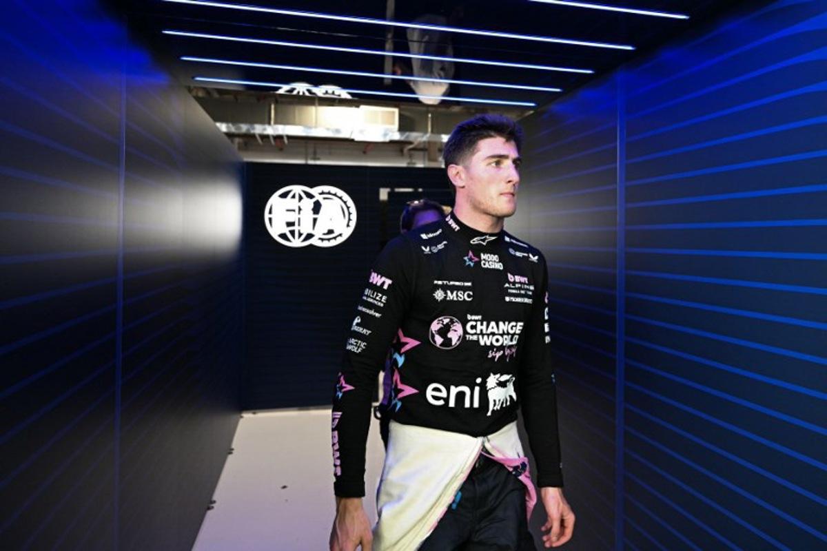 Alpine's French driver Jack Doohan exits the garage after the qualifying session for the 2025 Miami Formula One Grand Prix at Miami International Autodrome in Miami Gardens, Florida, on May 3, 2025. CHANDAN KHANNA / AFP